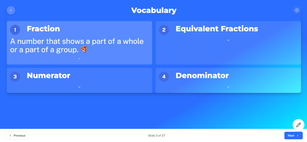 Step 2: Vocabulary